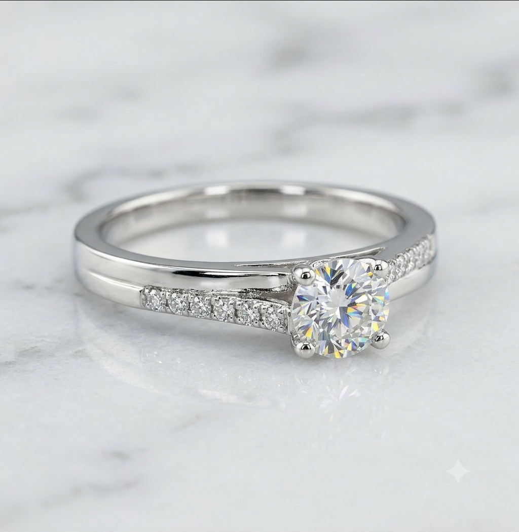 Platinum diamond engagement ring