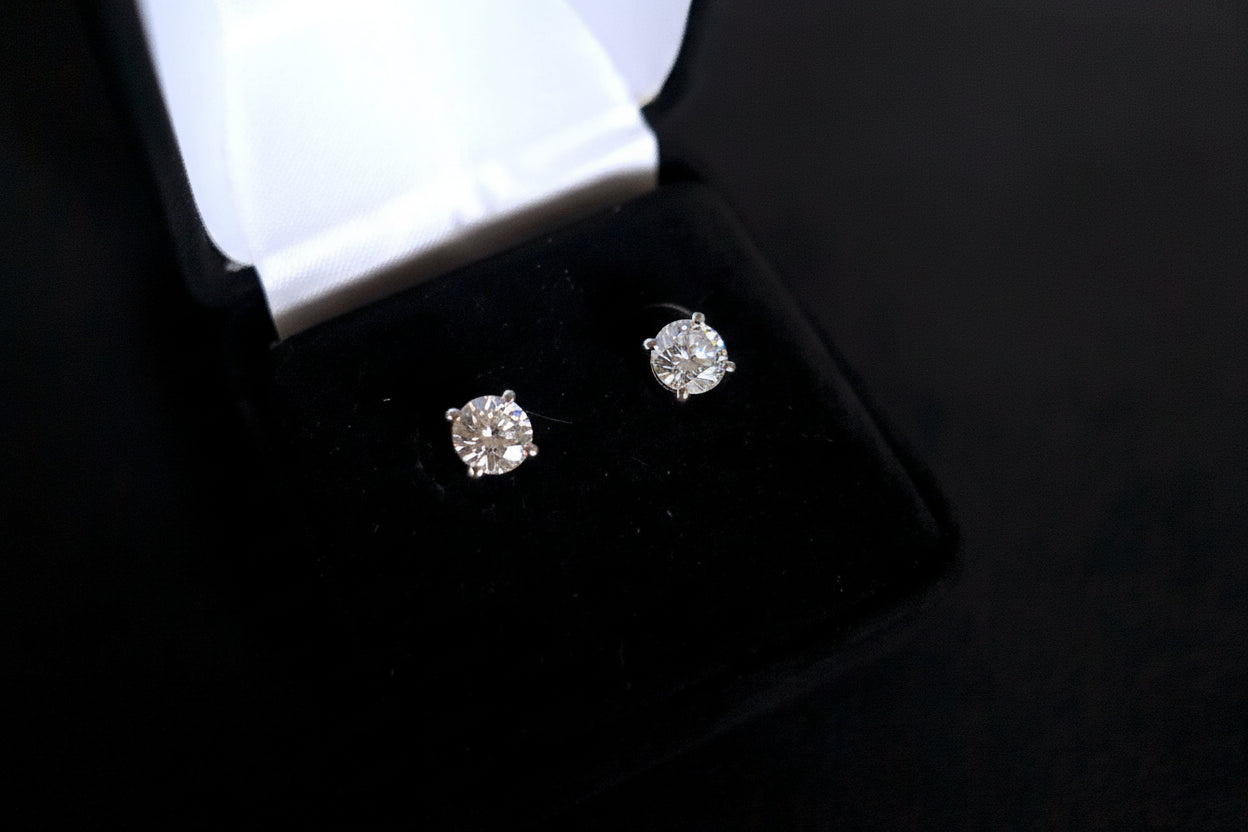 Diamond Stud Earrings – D Colour, IF Clarity, IGI Certified