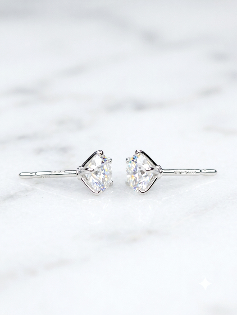 Diamond Stud Earrings – D Colour, IF Clarity, IGI Certified